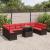 Set de canapele pentru grădină cu pernă 11 pcs Maro Rattan poli GartenMobel Dekor