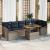 Set de canapele pentru grădină 8 pcs Gri și albastru marin GartenMobel Dekor