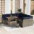 Set de canapele pentru grădină 9 pcs Gri și albastru marin GartenMobel Dekor