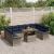 Set de canapele pentru grădină cu pernă 10 pcs gri și bleumarin GartenMobel Dekor