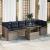 Set de canapele pentru grădină cu pernă 8 pcs Gri Poli Rattan GartenMobel Dekor