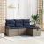 Set de canapele pentru grădină 4 pcs Gri și bleumarin poliratan GartenMobel Dekor