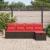 Set de canapele pentru grădină 5 pcs Maro și roșu poliratan GartenMobel Dekor