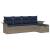 Set de canapele pentru grădină 5 pcs Gri și bleumarin poliratan GartenMobel Dekor