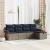 Set de canapele pentru grădină 5 pcs Gri și bleumarin poliratan GartenMobel Dekor