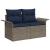 Set de canapele pentru grădină 6 pcs Gri și bleumarin poliratan GartenMobel Dekor