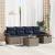 Set de canapele pentru grădină 6 pcs Gri și bleumarin poliratan GartenMobel Dekor