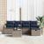 Set de canapele pentru grădină 6 pcs Gri și bleumarin poliratan GartenMobel Dekor