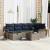 Set de canapele pentru grădină 7 pcs Gri și bleumarin poliratan GartenMobel Dekor