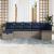 Set de canapele pentru grădină 7 pcs Gri și bleumarin poliratan GartenMobel Dekor