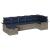 Set de canapele pentru grădină 7 pcs Gri și bleumarin poliratan GartenMobel Dekor