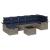 Set de canapele pentru grădină 8 pcs Gri și bleumarin poliratan GartenMobel Dekor