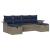 Set de canapele pentru grădină 6 pcs Gri și bleumarin poliratan GartenMobel Dekor