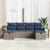 Set de canapele pentru grădină 6 pcs Gri și bleumarin poliratan GartenMobel Dekor