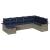 Set de canapele pentru grădină 8 pcs Gri și bleumarin poliratan GartenMobel Dekor