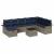 Set de canapele pentru grădină 9 pcs Gri și bleumarin poliratan GartenMobel Dekor