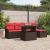 Set de canapele pentru grădină cu pernă 6 pcs Maro Rattan poli GartenMobel Dekor