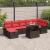 Set de canapele pentru grădină cu pernă 8 pcs Maro Rattan poli GartenMobel Dekor
