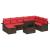 Set de canapele pentru grădină cu pernă 9 pcs Maro Rattan poli GartenMobel Dekor
