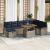 Set de canapele pentru grădină cu pernă 9 pcs Gri poliratan GartenMobel Dekor