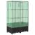 Strat înălțat cu husă de seră, aspect ratan, 80x40x138 cm GartenMobel Dekor