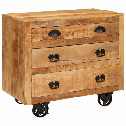 Dulap lateral Maro 70 x 38 x 63 cm Lemn masiv de mango GartenMobel Dekor