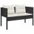 Set de canapele pentru grădină 6 pcs Negru și Crem poliratan GartenMobel Dekor