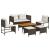 Set de canapele pentru grădină 6 pcs Maro și Crem poliratan GartenMobel Dekor