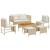 Set de canapele pentru grădină 6 pcs Bej și crem poliratan GartenMobel Dekor