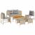 Set de canapele pentru grădină 6 pcs Beige și gri deschis GartenMobel Dekor