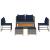 Set de canapele pentru grădină 6 pcs Gri și albastru marin GartenMobel Dekor