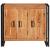 Mese cu uși Maro 80 x 33 x 70 cm Lemn masiv de acacia și metal GartenMobel Dekor