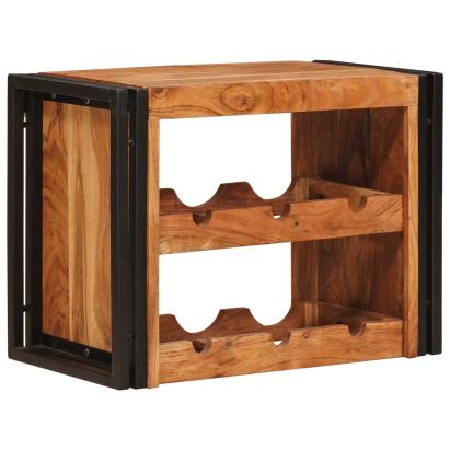 Raft pentru vin Maro 60 x 45 x 33 cm Lemn Solid de Acacia GartenMobel Dekor