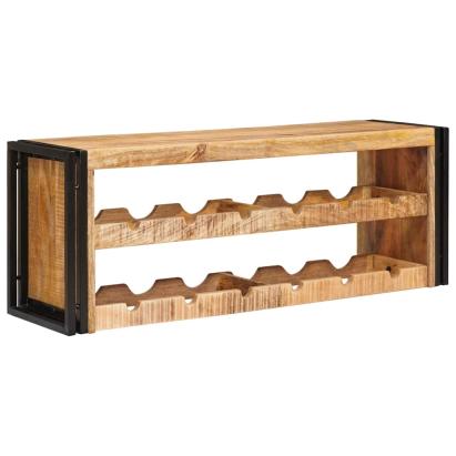 Raft pentru vin 100 x 45 x 33 cm Lemn de Mango Solid și Şlefuit GartenMobel Dekor