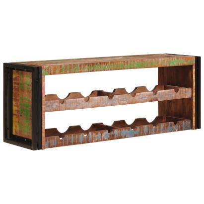 Raft pentru vin Maro 120 x 45 x 33 cm Lemn recuperat solid GartenMobel Dekor