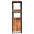 Raft cu uși Maro 72 x 33 x 110 cm Lemn masiv de acacia și metal GartenMobel Dekor