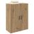 Dulap montat pe perete 2 pcs Stejar Artizanal 69,5 x 34 x 90 cm GartenMobel Dekor
