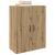 Dulap montat pe perete 2 pcs Stejar Artizanal 69,5 x 34 x 90 cm GartenMobel Dekor
