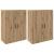 Dulap montat pe perete 2 pcs Stejar Artizanal 69,5 x 34 x 90 cm GartenMobel Dekor