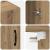 Dulap montat pe perete 2 pcs Stejar Artizanal 69,5 x 34 x 90 cm GartenMobel Dekor