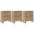 Bufet 3 pcs Stejar Artizanal 60 x 35 x 70 cm GartenMobel Dekor