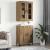 Bufet 2 pcs Stejar Artizanal Lemn compozit GartenMobel Dekor