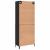 Bufet 2 pcs Stejar Negru Lemn compozit GartenMobel Dekor