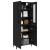 Bufet 2 pcs Stejar Negru Lemn compozit GartenMobel Dekor