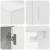 Set comodă TV Pe perete 4 pcs Alb Lemn compozit GartenMobel Dekor