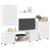 Set comodă TV Pe perete 4 pcs Alb Lemn compozit GartenMobel Dekor