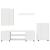 Set comodă TV Pe perete 4 pcs Alb Lemn compozit GartenMobel Dekor
