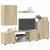 Set comodă TV Pe perete 4 pcs Stejar Sonoma Lemn compozit GartenMobel Dekor