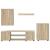 Set comodă TV Pe perete 4 pcs Stejar Sonoma Lemn compozit GartenMobel Dekor