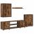 Set comodă TV Pe perete 4 pcs Stejar fumuriu Lemn compozit GartenMobel Dekor